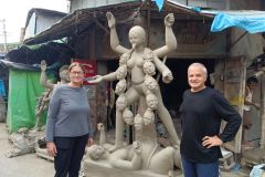 Full-Day-Customised-Kolkata-City-Tour-Guests-at-the-Kumartuli-The-Potters-Quarters