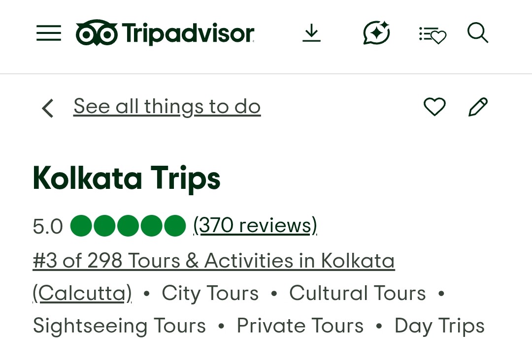 Tripadvisor TripAdvisor Rating 3 out of 300 listed companies in Kolkata.